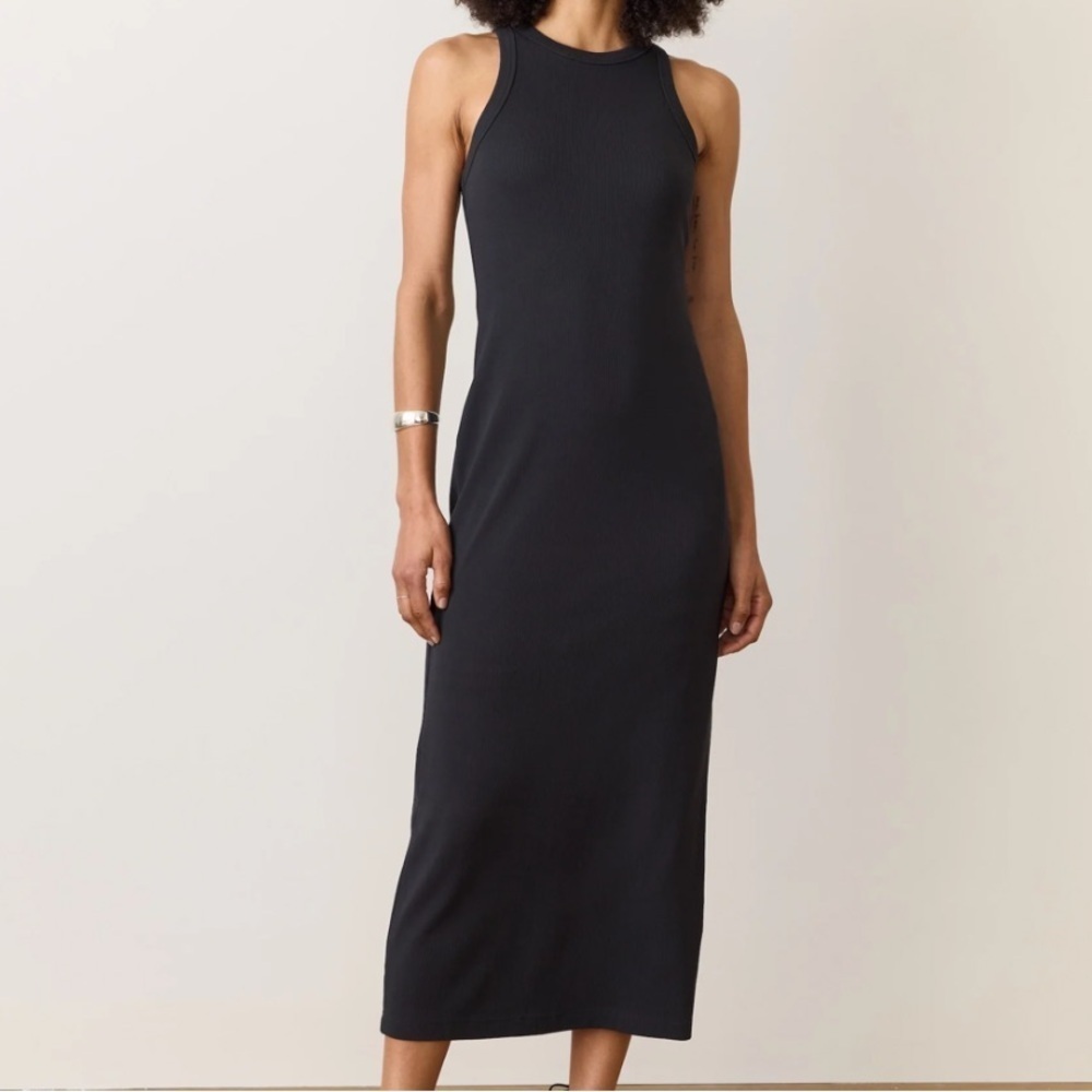 Marine layer Womens black Lexi Rib Sun-In Dress XL